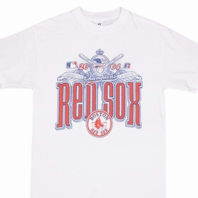 VINTAGE MLB BOSTON RED SOX CHAMPIONS 2004 TEE SHIRT SIZE MEDIUM Seam Free Edging