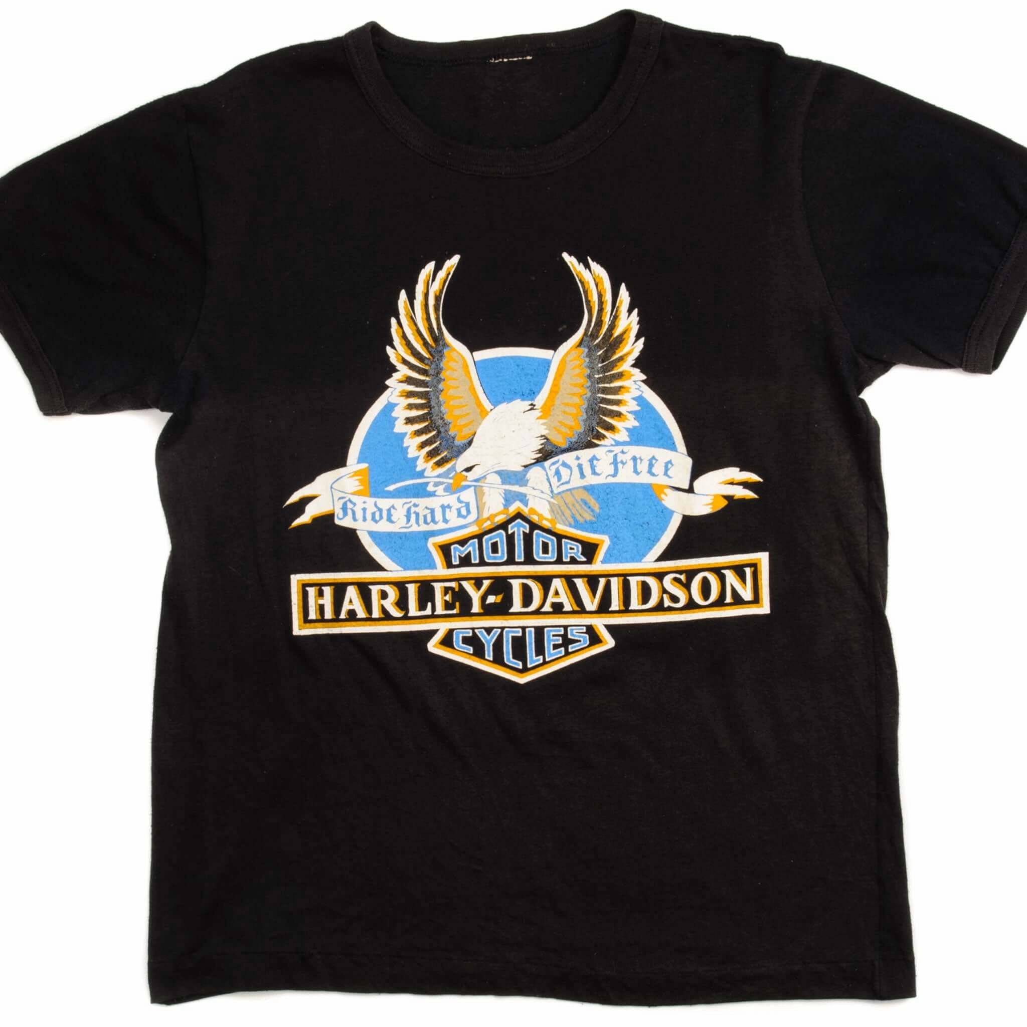 VINTAGE HARLEY DAVIDSON TEE SHIRT 1970S 1980S SIZE MEDIUM UV protection layer AllDay Comfort