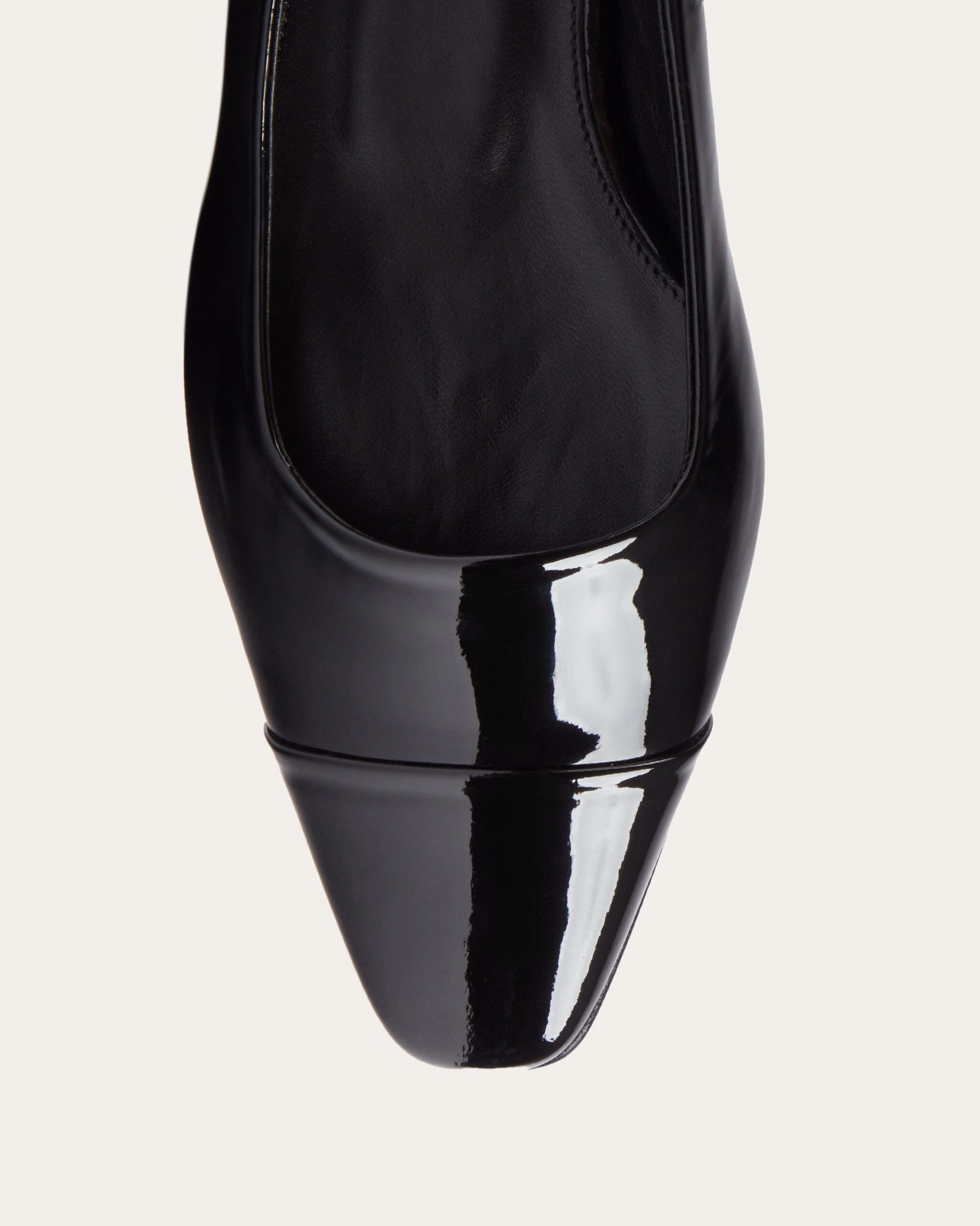 Sun Set Tia Flat, Black Patent