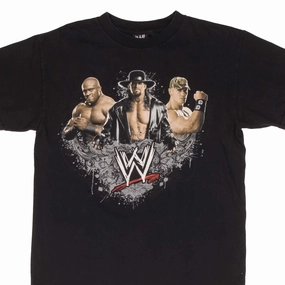 Scoop neck Basic Layer VINTAGE WWE THE UNDERTAKER JOHN CENA BOBBY LASHLEY TEE SHIRT 2007 SIZE MEDIUM