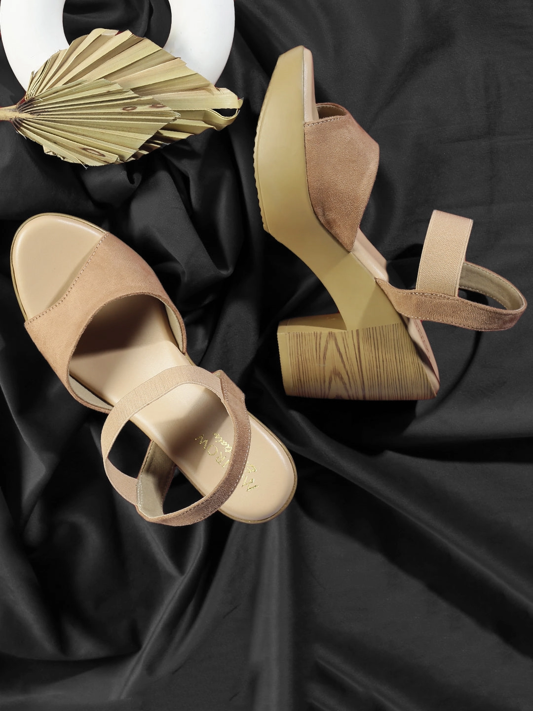 Slip On Style Day Ready Dhriti Beige Platform Heels