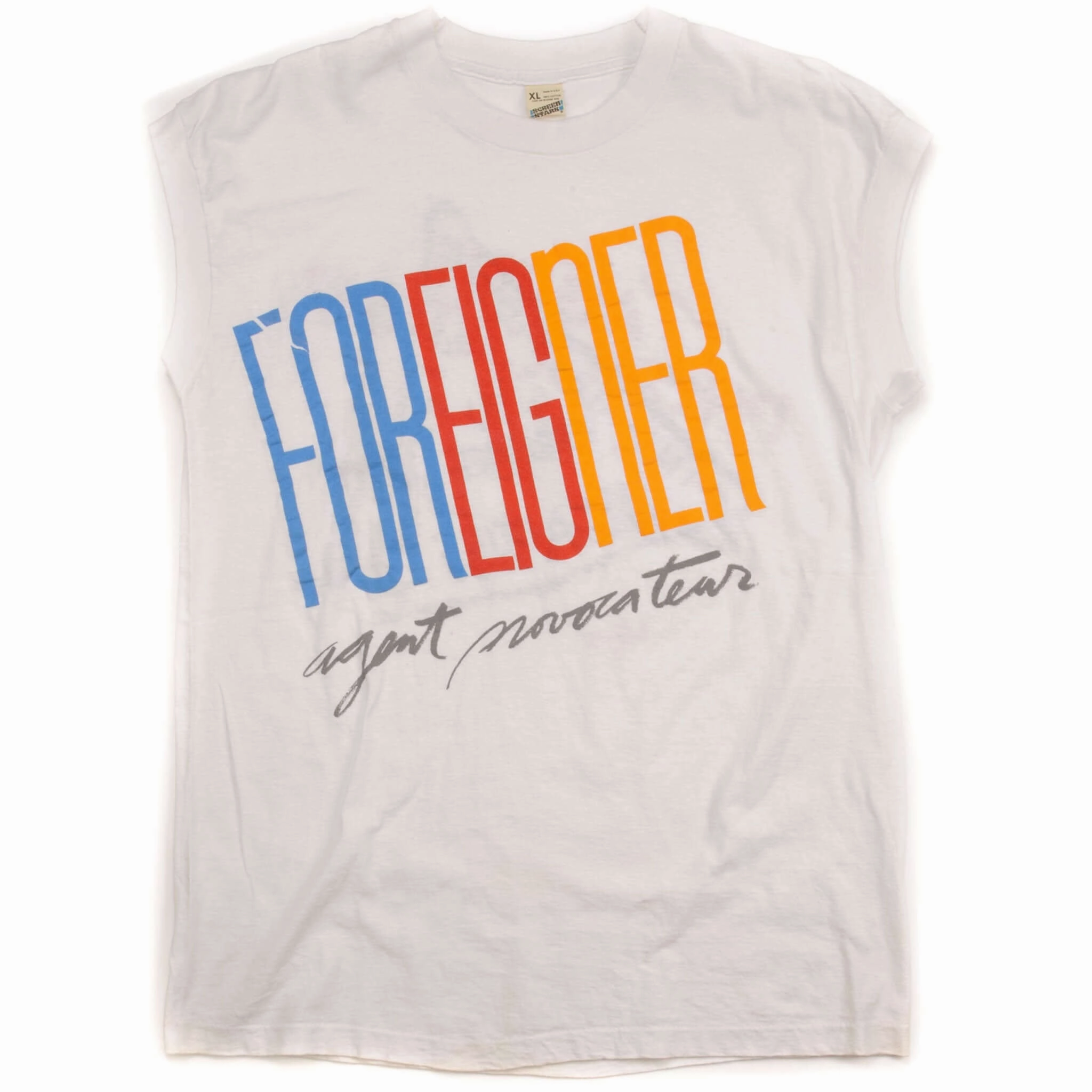Fashionable Option VINTAGE AGENT PROVOCATEUR FOREIGNER USA TOUR TEE SHIRT 1985 MEDIUM MADE IN USA