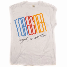 Fashionable Option VINTAGE AGENT PROVOCATEUR FOREIGNER USA TOUR TEE SHIRT 1985 MEDIUM MADE IN USA