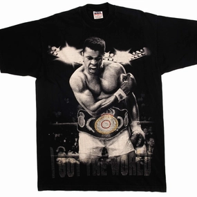 EthicalProduction Laser Cut Edges VINTAGE MUHAMMAD ALI TEE SHIRT SIZE XL