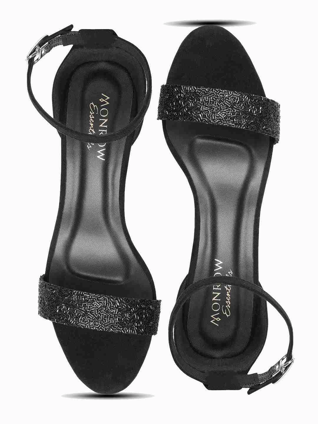 Saylor Black Block Heel Tassel Accent Dynamic Feel