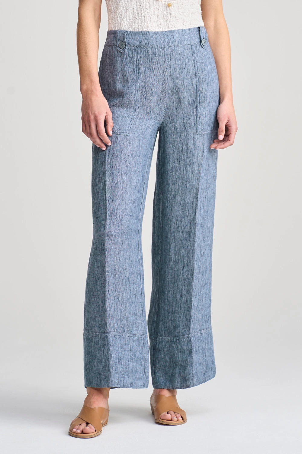 Loose cut Active Motion Twill Hemp Linen Pant - Indigo Twill