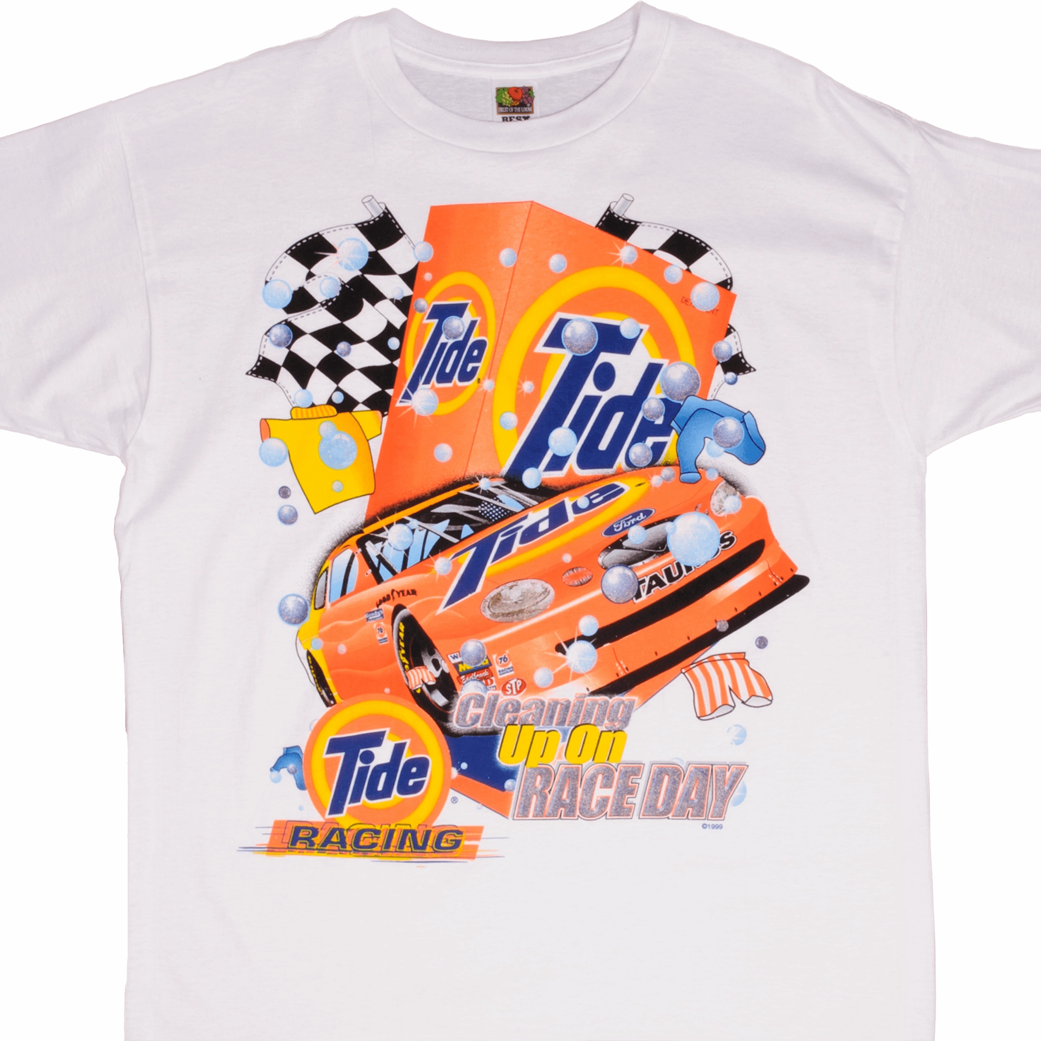 Minimal Fashion Slim Waistband VINTAGE NASCAR TIDE RACING FRUIT OF THE LOOM TEE SHIRT 1999 SIZE XL