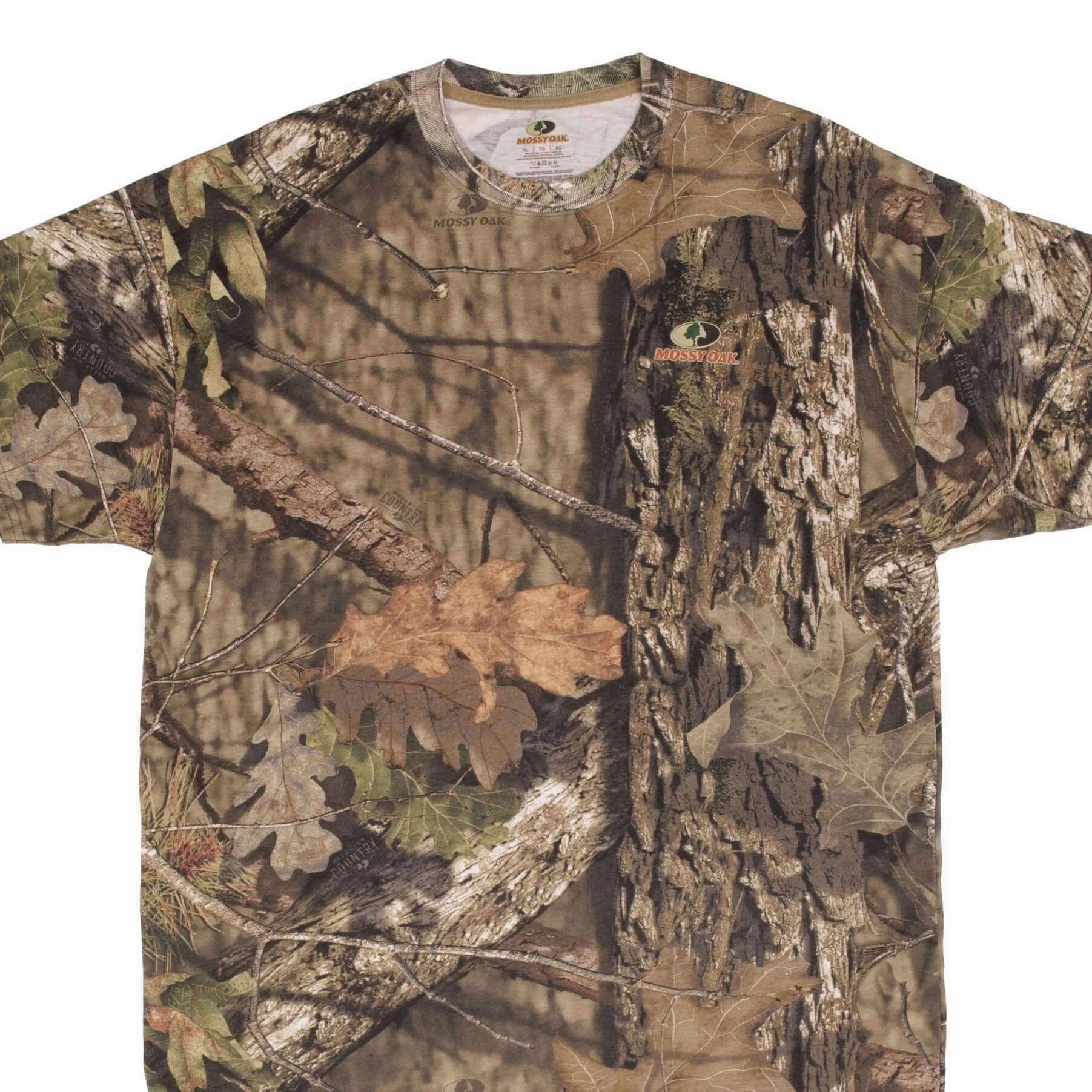 All-Season Comfort VINTAGE HUNTING MOSSY OAK BREAK UP COUNTRY CAMO POCKET TEE SHIRT SIZE XL