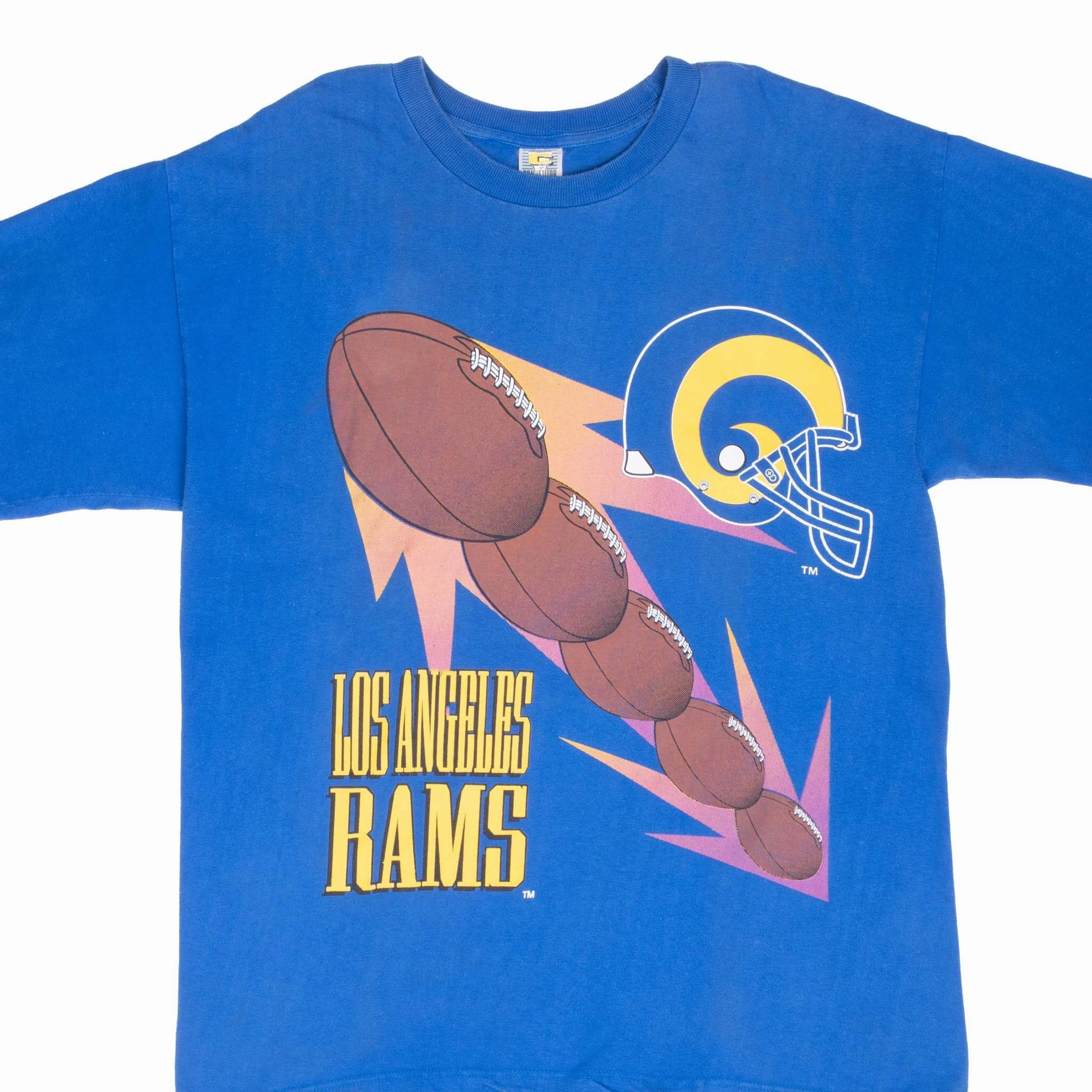 Sporty Layers Active Layer VINTAGE NFL LOS ANGELES RAMS TEE SHIRT 1994 LARGE MADE IN USA