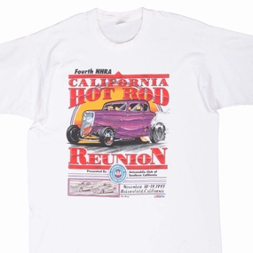 VINTAGE NHRA HOT ROD REUNION BAKERSFIELD 1995 TEE SHIRT XL MADE IN USA Pre Shrunk Fabric Versatile Style