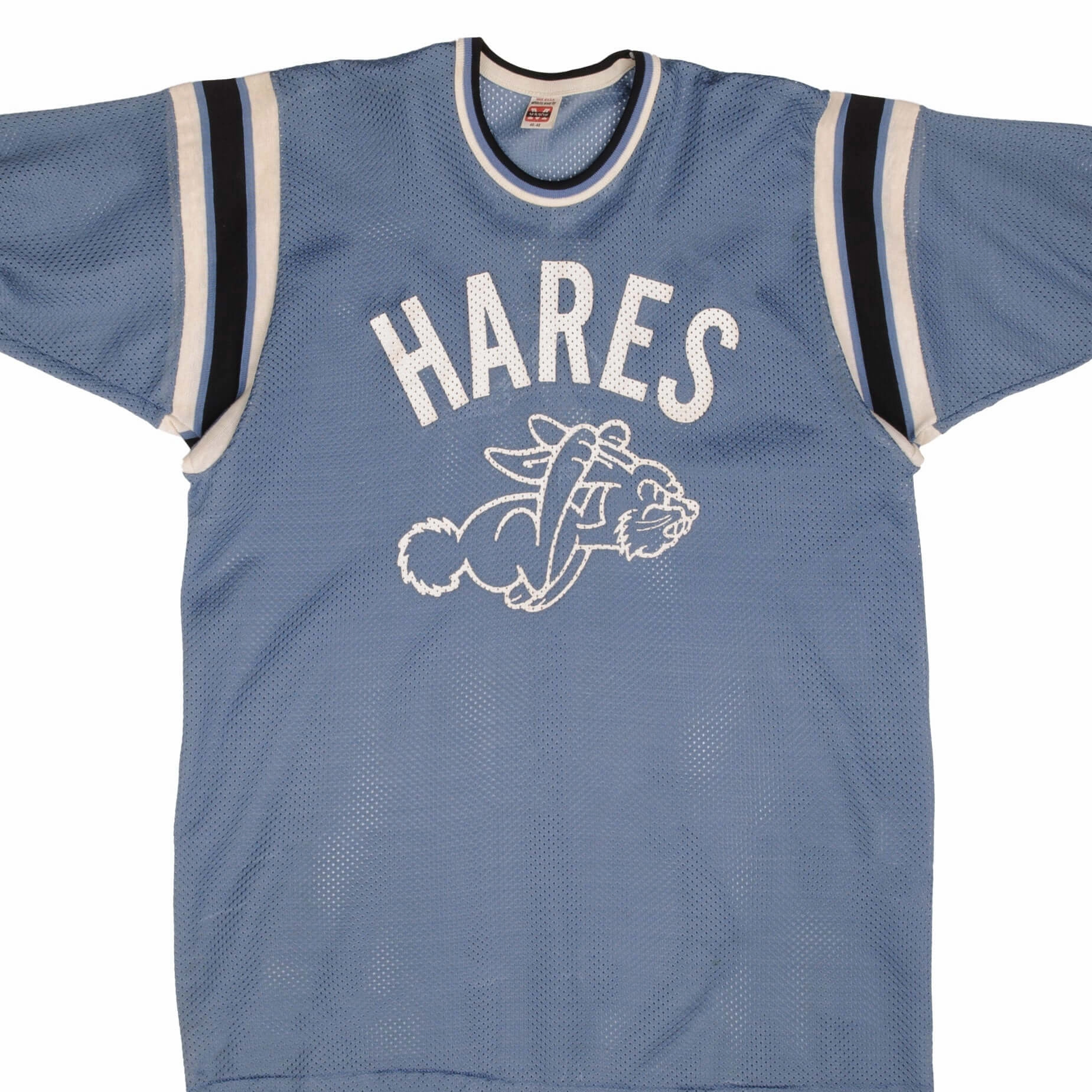 Pre Shrunk Fabric VINTAGE MASON HARES #7 JERSEY TEE SHIRT 1970S SIZE LARGE MADE IN USA