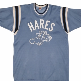 Pre Shrunk Fabric VINTAGE MASON HARES #7 JERSEY TEE SHIRT 1970S SIZE LARGE MADE IN USA