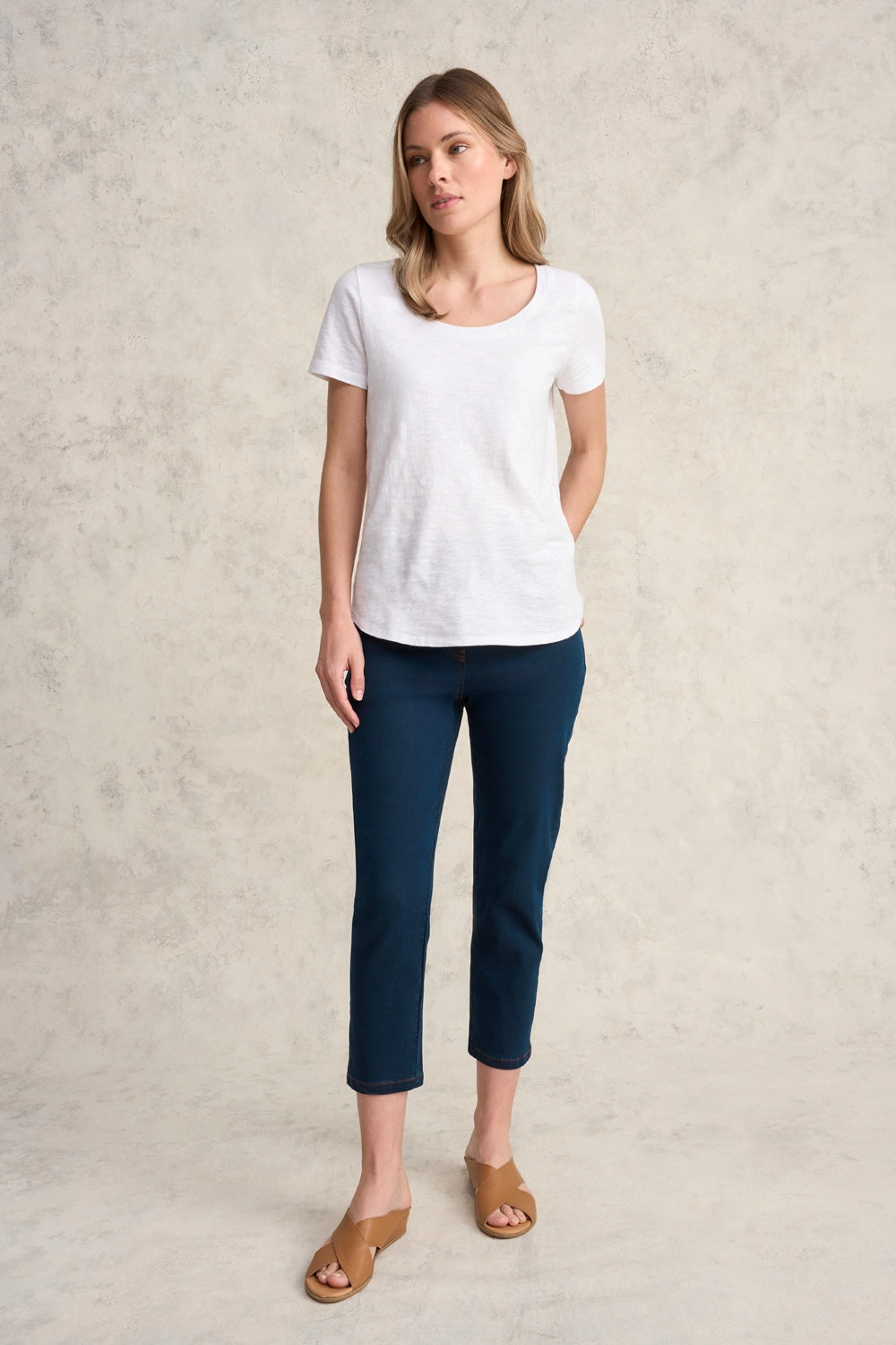 Bengajean? Good Earth Cotton? ? Slim Leg - Clean Denim Blue Minimalist Waist