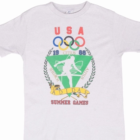 VINTAGE ADIDAS 1988 OLYMPIC GAMES TEAM USA TEE SHIRT SMALL MADE IN USA Minimalistic Wear Skin Friendly Lining