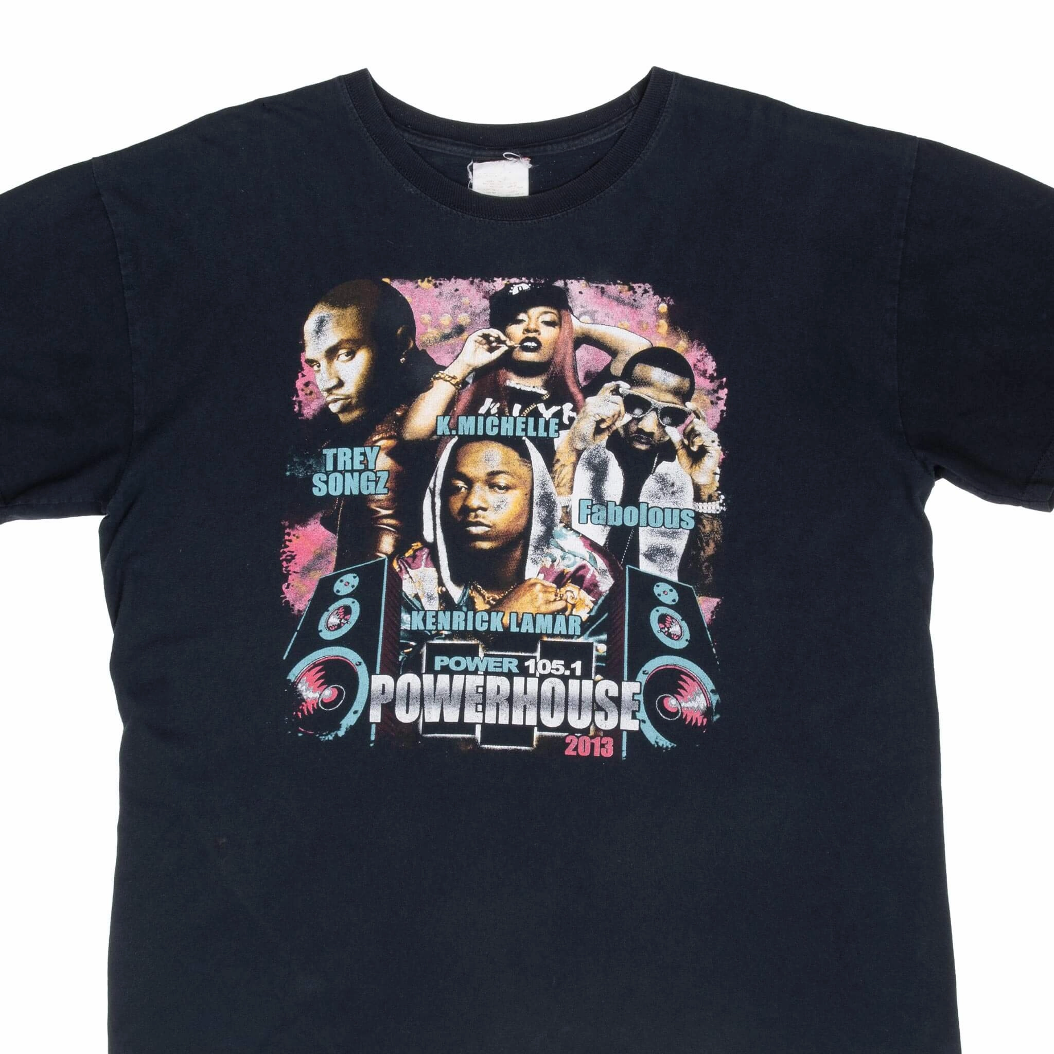 Timeless Fit VINTAGE POWERHOUSE 2013 KENRICK LAMAR 2 CHAINZ RAP  HIP HOP TEE SHIRT XL