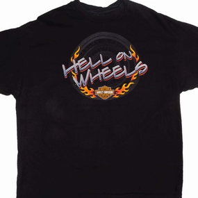 Comfortable Style VINTAGE HARLEY DAVIDSON HELL ON WHEELS TEE SHIRT 2000 SIZE XL MADE IN USA