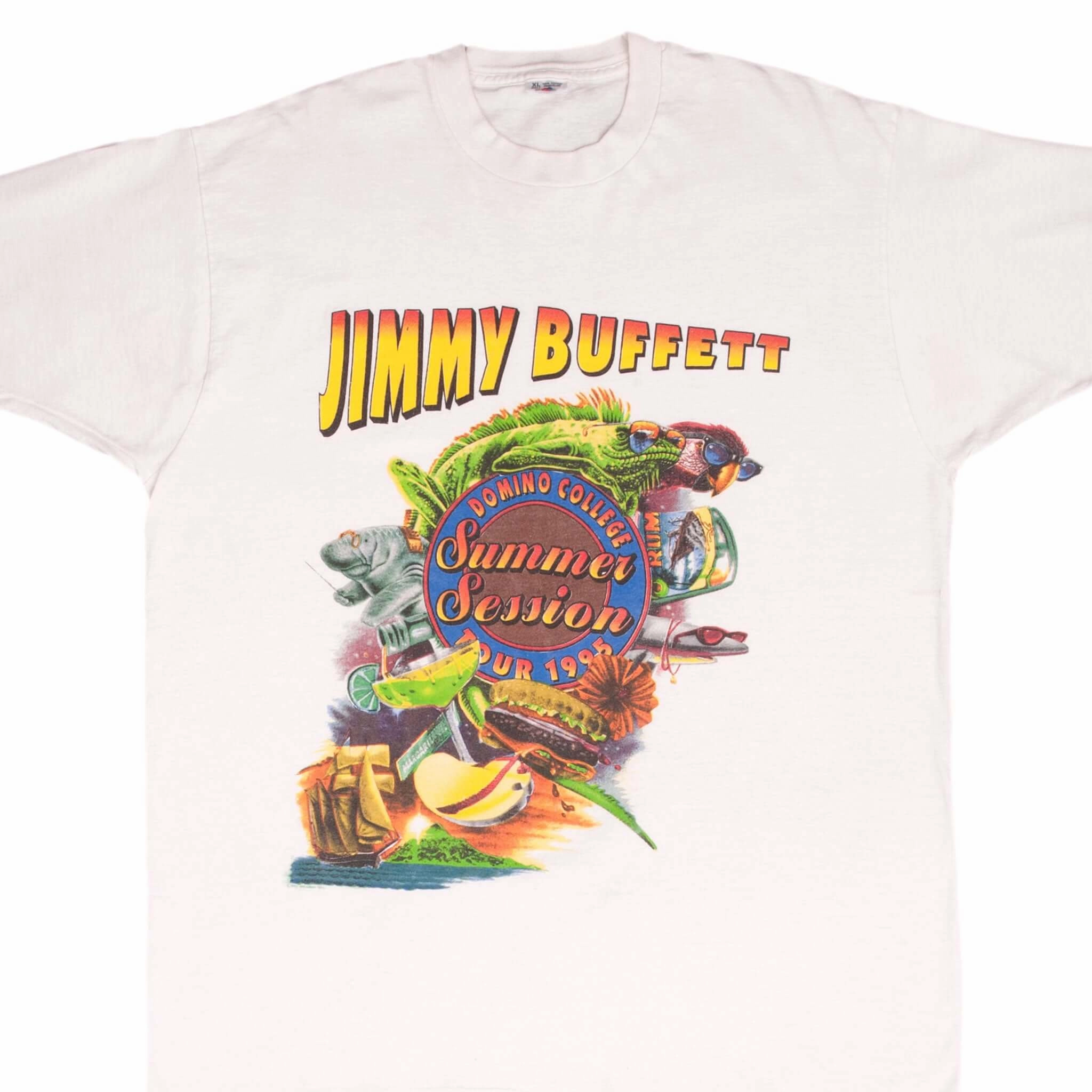 VINTAGE JIMMY BUFFETT SUMMER SESSION 1996 TEE SHIRT SIZE XL MADE IN USA Comfort and Breathable