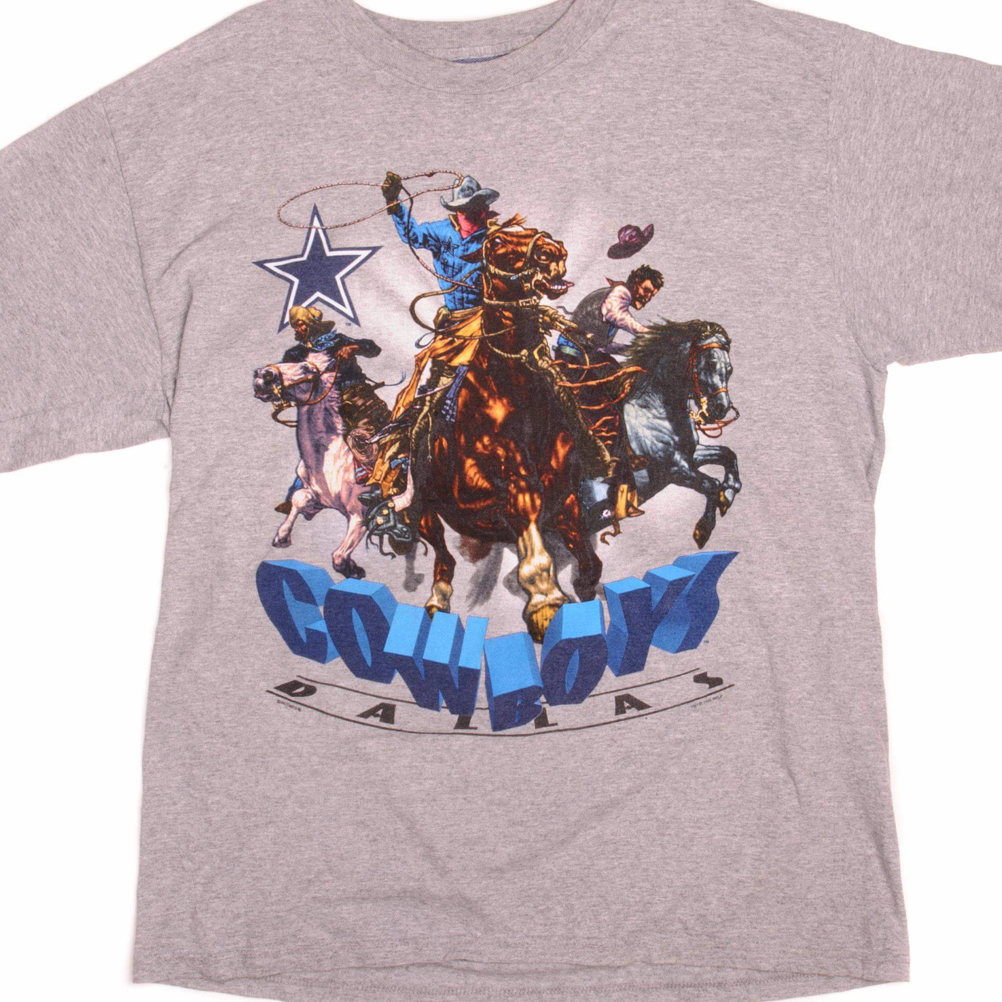 Summer Style Ruffled edges VINTAGE NFL DALLAS COWBOYS TEE SHIRT 1989 SIZE XL MADE IN USA