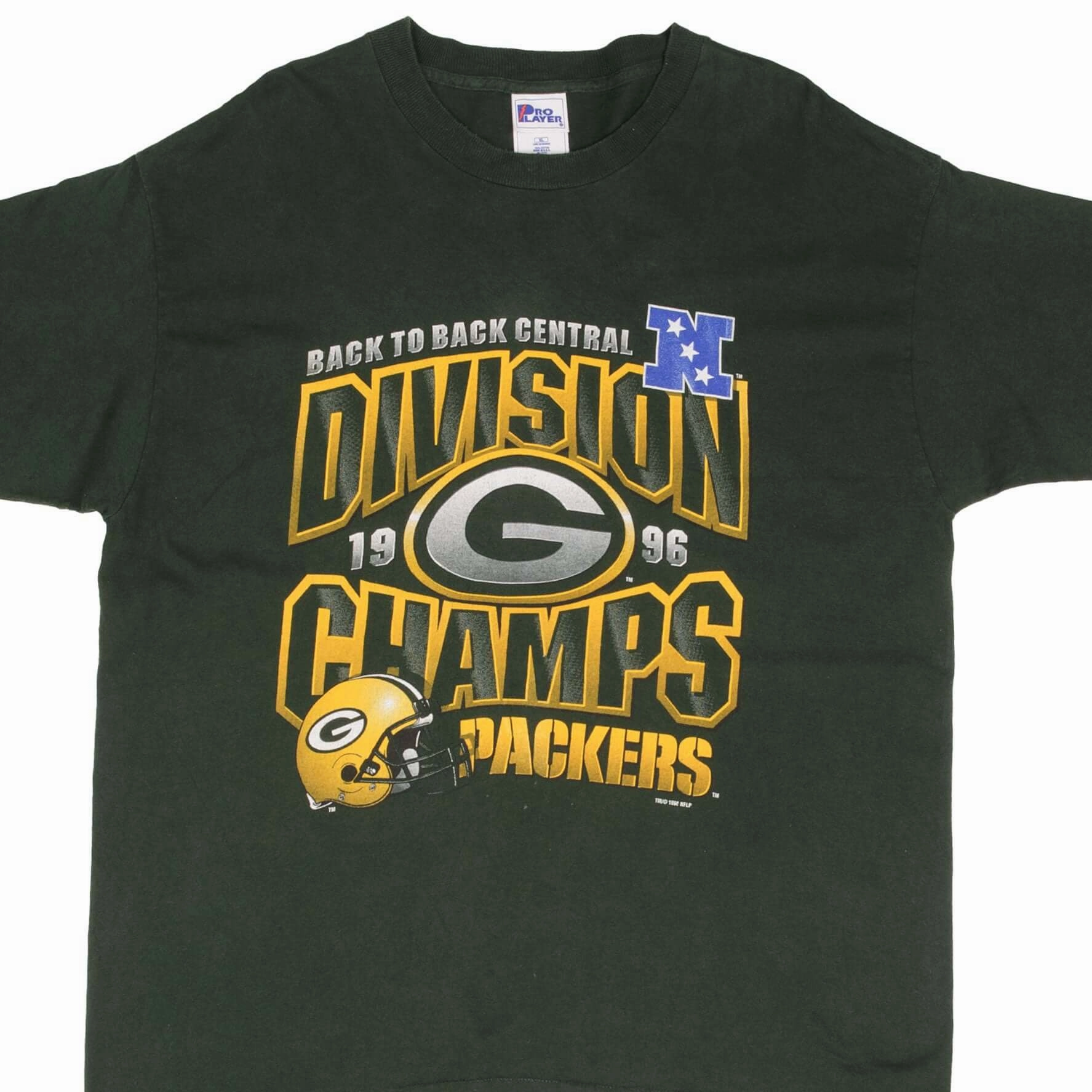 Easy Fit Wear VINTAGE NFL GREEN BAY PACKERS DIVISION CHAMPIONS 1996 TEE SHIRT XL MADE IN USA