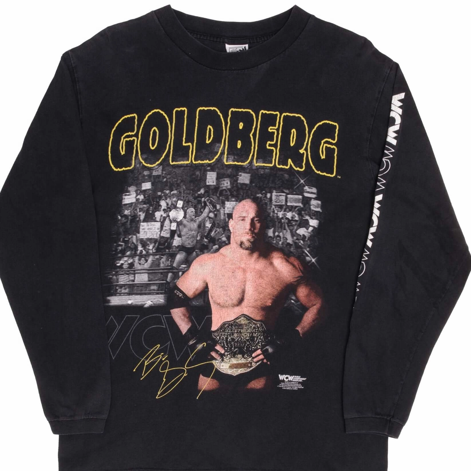 Comfortable Stretch VINTAGE WCW WRESTLING GOLDBERG LONG SLEEVE TEE SHIRT 1998 SIZE MEDIUM