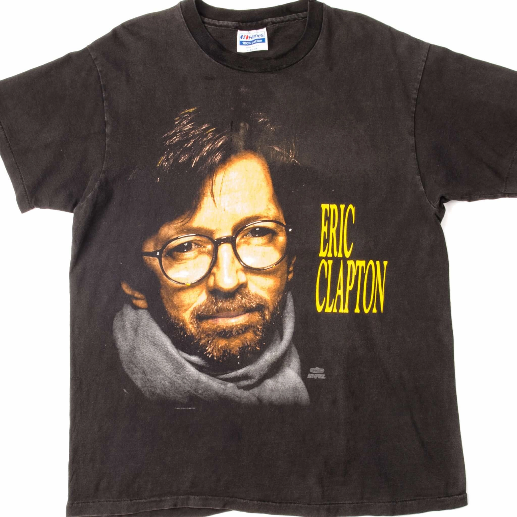 VINTAGE ERIC CLAPTON US TOUR TEE SHIRT 1992 SIZE LARGE MADE IN USA anniversary