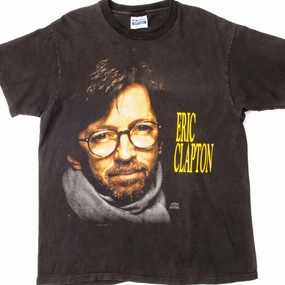 VINTAGE ERIC CLAPTON US TOUR TEE SHIRT 1992 SIZE LARGE MADE IN USA anniversary