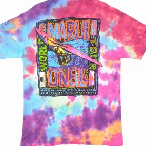 All Purpose Wear Casual Must-Have VINTAGE TIE-DYE MARUI O'NEILL WORLD TOUR TEE SHIRT SIZE MEDIUM MADE IN USA