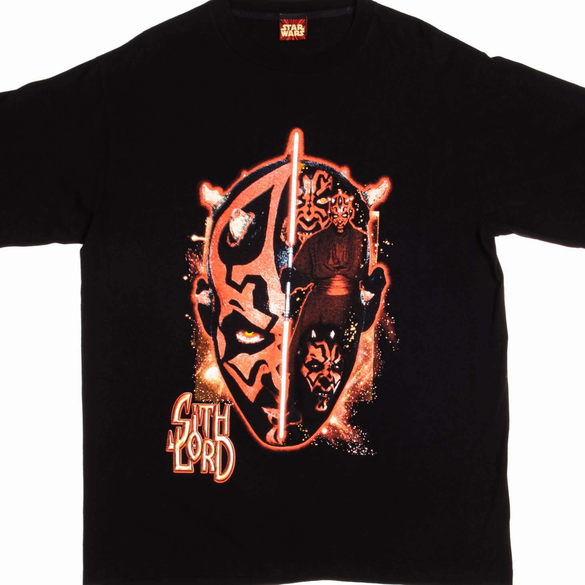 VINTAGE STAR WARS EPISODE 1 THE PHANTOM MENACE DARTH MAUL TEE SHIRT 1999- EARLY 2000s SIZE XL MADE IN USA Comfy Touch