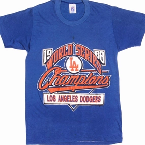 VINTAGE MLB LOS ANGELES DODGERS WORLD CHAMPIONS TEE SHIRT 1988 SMALL MADE USA Essential Piece Value for Money