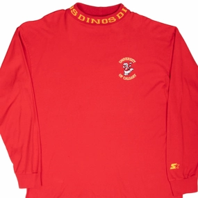 VINTAGE UNIVERSITY OF CALGARY DINOS LONG SLEEVE TURTLE NECK TEE SHIRT 1990S XL Soft Wear