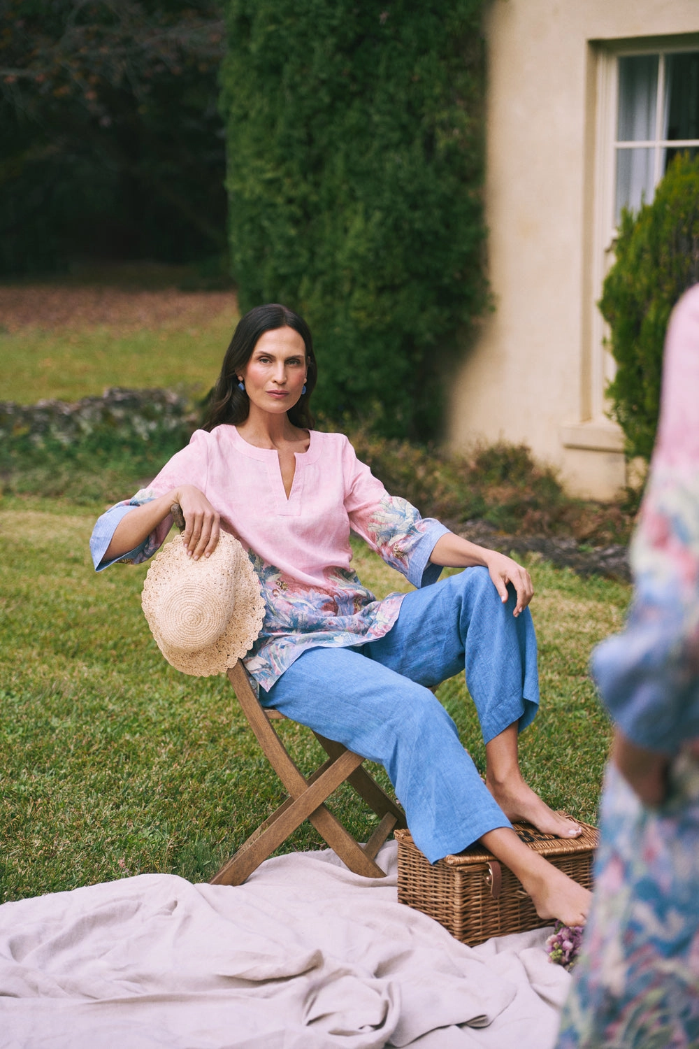 Wide Leg Full Length Pant ?C Denim Chambray Bold Design