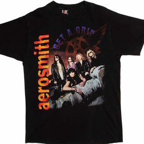 VINTAGE AEROSMITH GET A GRIP TEE SHIRT 1993 SIZE LARGE Durable Stitching Sustainable Dye Process