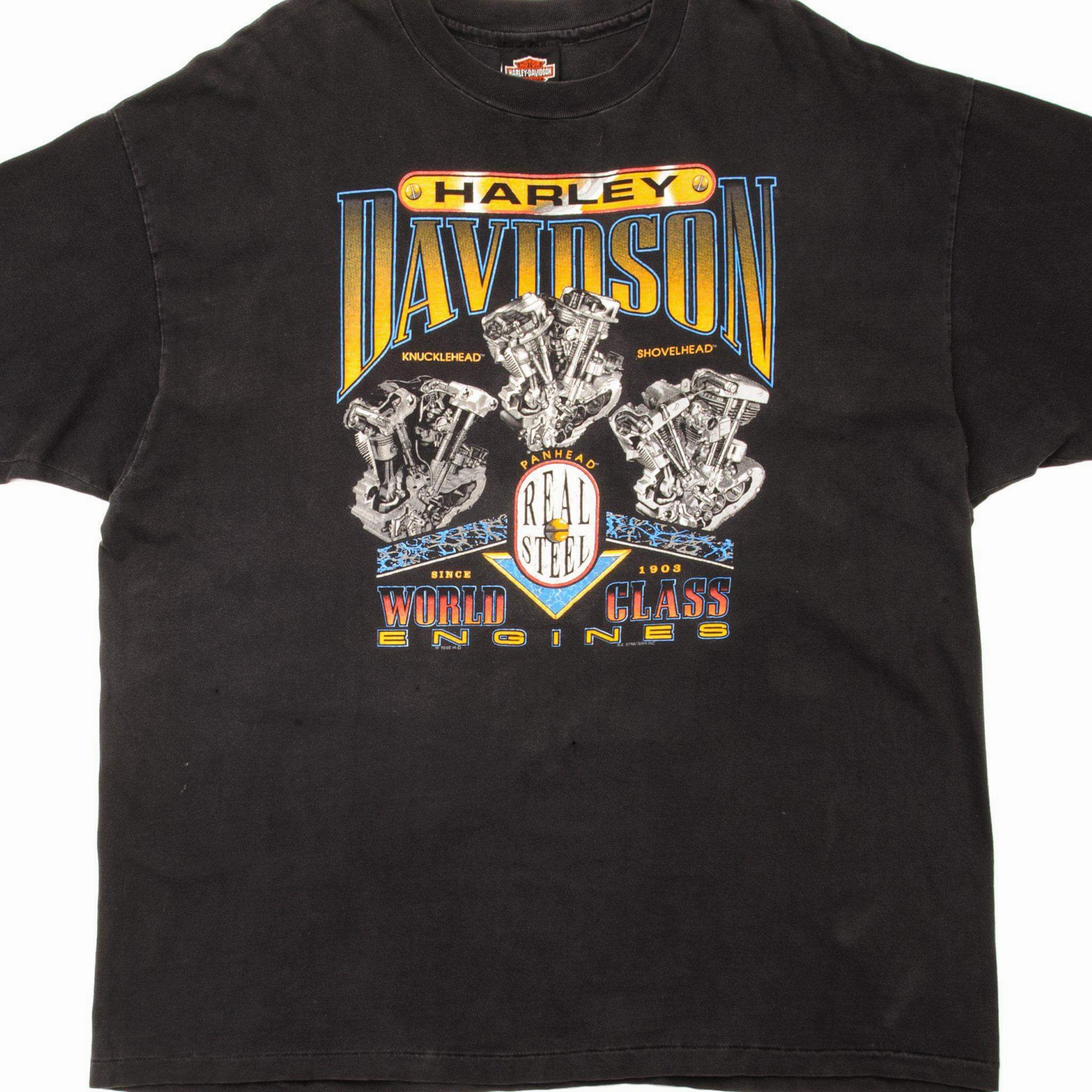 VINTAGE HARLEY DAVIDSON TEE SHIRT 1995 SIZE XL MADE IN USA Breathable Waist