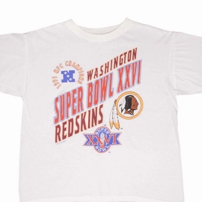 Perfect for Travel Sleek Comfort Fit VINTAGE NFL WASHINGTON REDSKINS SUPER BOWL XXVI 1992 TEE SHIRT SIZE XL
