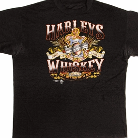 Classic Color VINTAGE 3D EMBLEM HARLEY DAVIDSON TEE SHIRT 1988 SIZE XL MADE IN USA