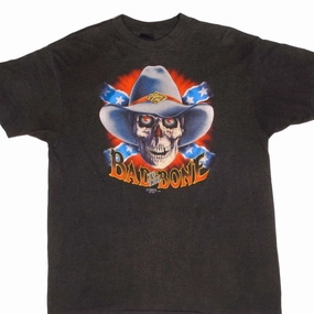 VINTAGE 3D EMBLEM TRUCKER ONLY 1988 TEE SHIRT SIZE LARGE MADE IN USA AllSeasonWear Flexible Collar