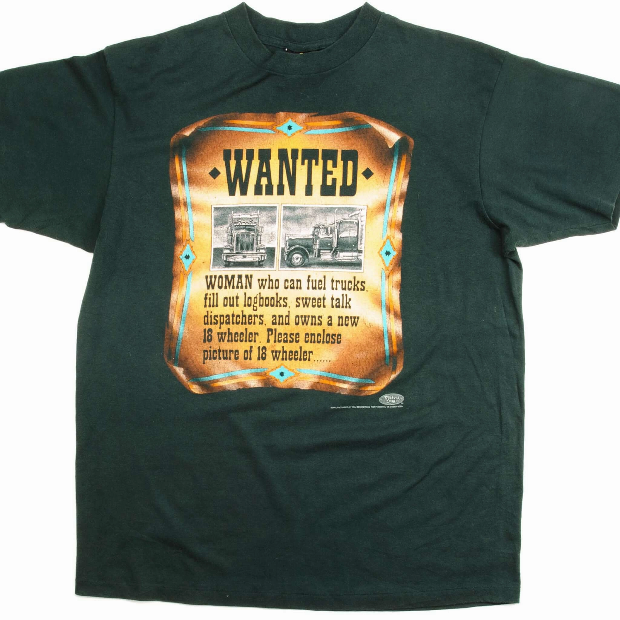 Embroidered VINTAGE 3D EMBLEM TRUCKERS ONLY TEE SHIRT 1993 SIZE XL MADE IN USA