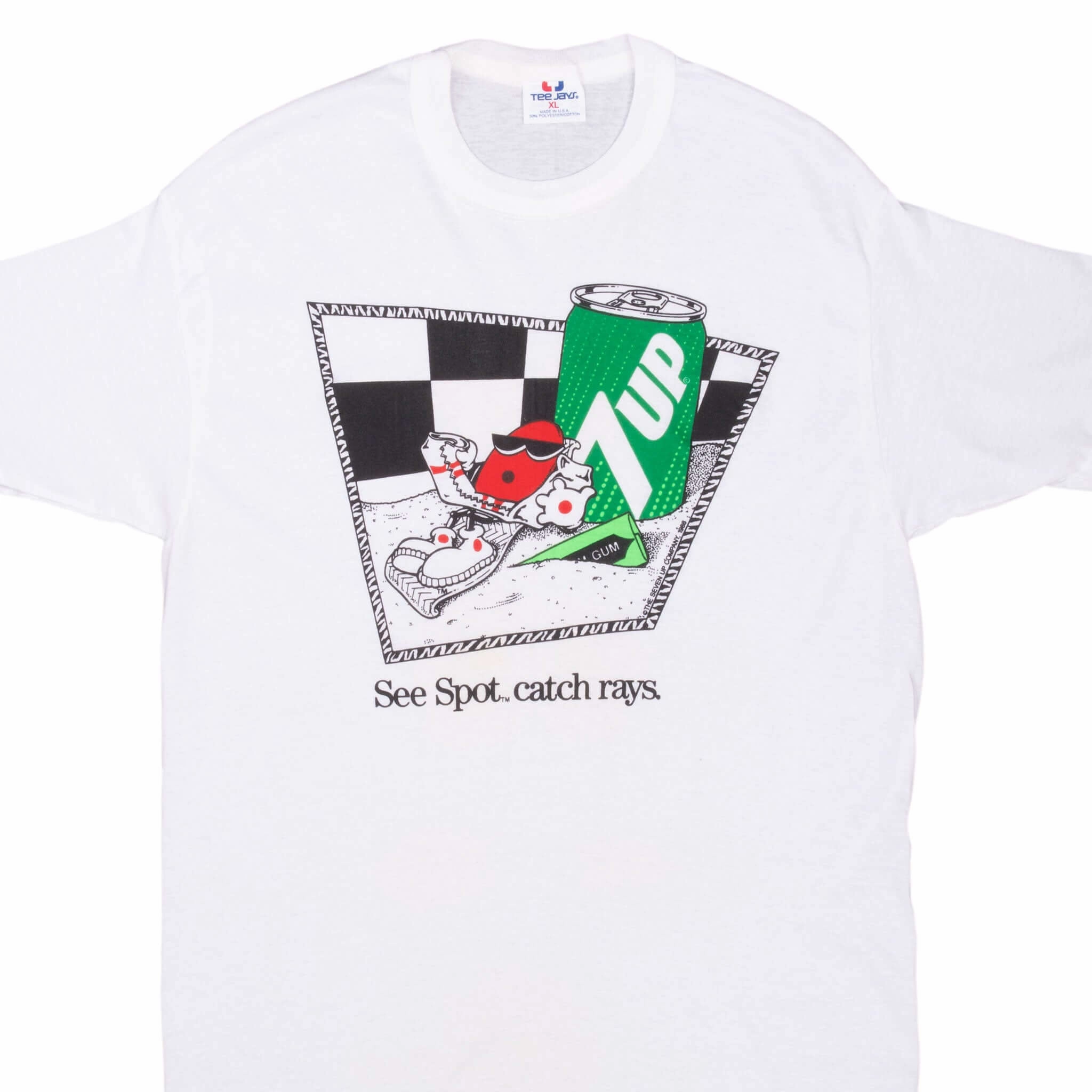 UVProtectionFinish Timeless Style VINTAGE 7UP SODA 1988 WHITE TEE SHIRT MEDIUM MADE IN USA