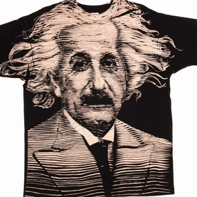 Quick Comfort Wear VINTAGE ALL OVER PRINT ALBERT EINSTEIN 1990S TEE SHIRT SIZE XL MADE IN USA