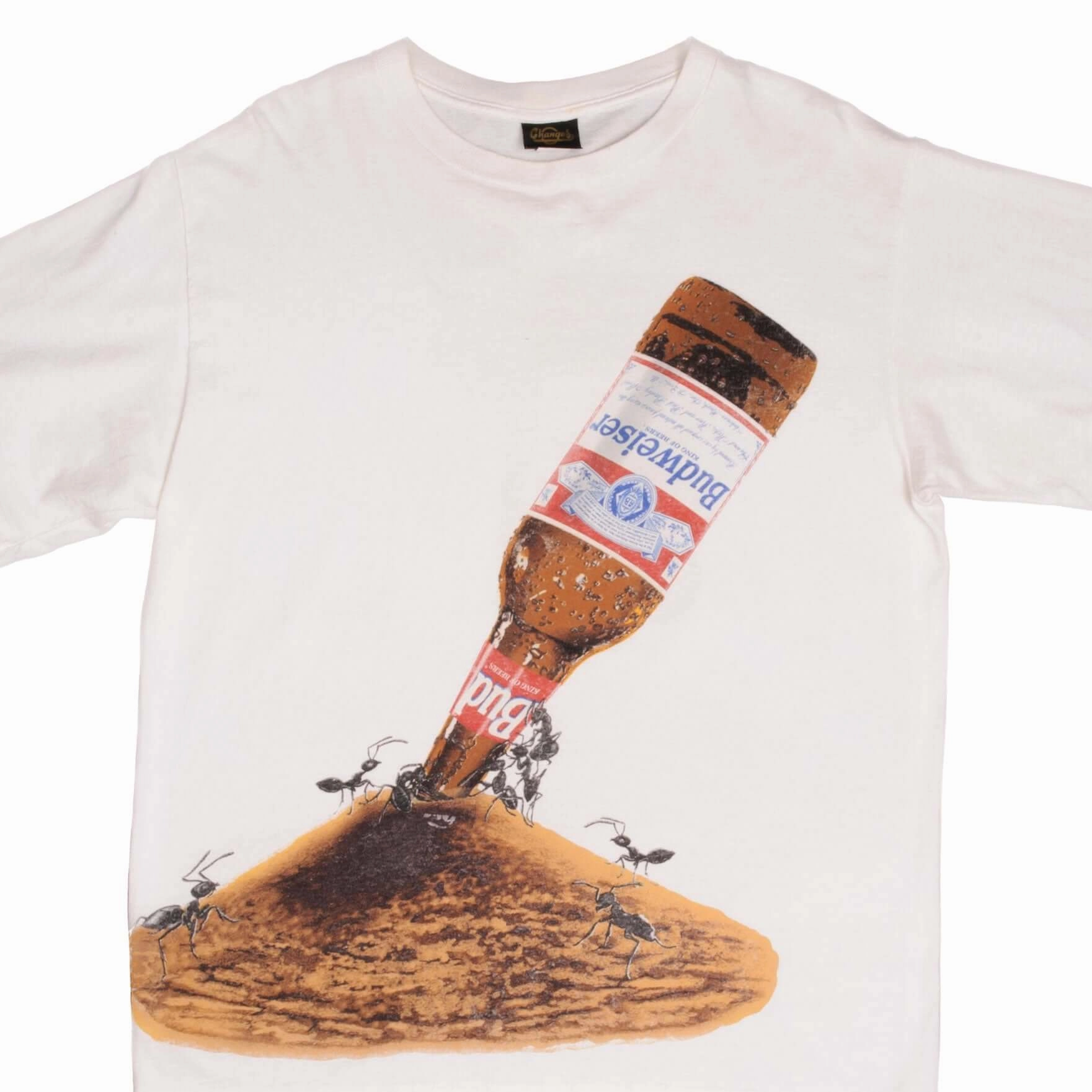 Chilly Day Style VINTAGE ALL OVER PRINT BUDWEISER ANTS TEE SHIRT 1995 XL MADE IN USA