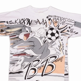 Classic Outfit Style Smart Design VINTAGE ALL OVER PRINT LOONEY TUNES BUGS BUNNY TEE SHIRT 1993 LARGE