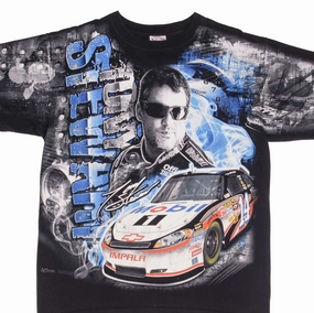 Stretch waistband VINTAGE ALL OVER PRINT NASCAR TONY STEWART 2000S TEE SHIRT SIZE LARGE