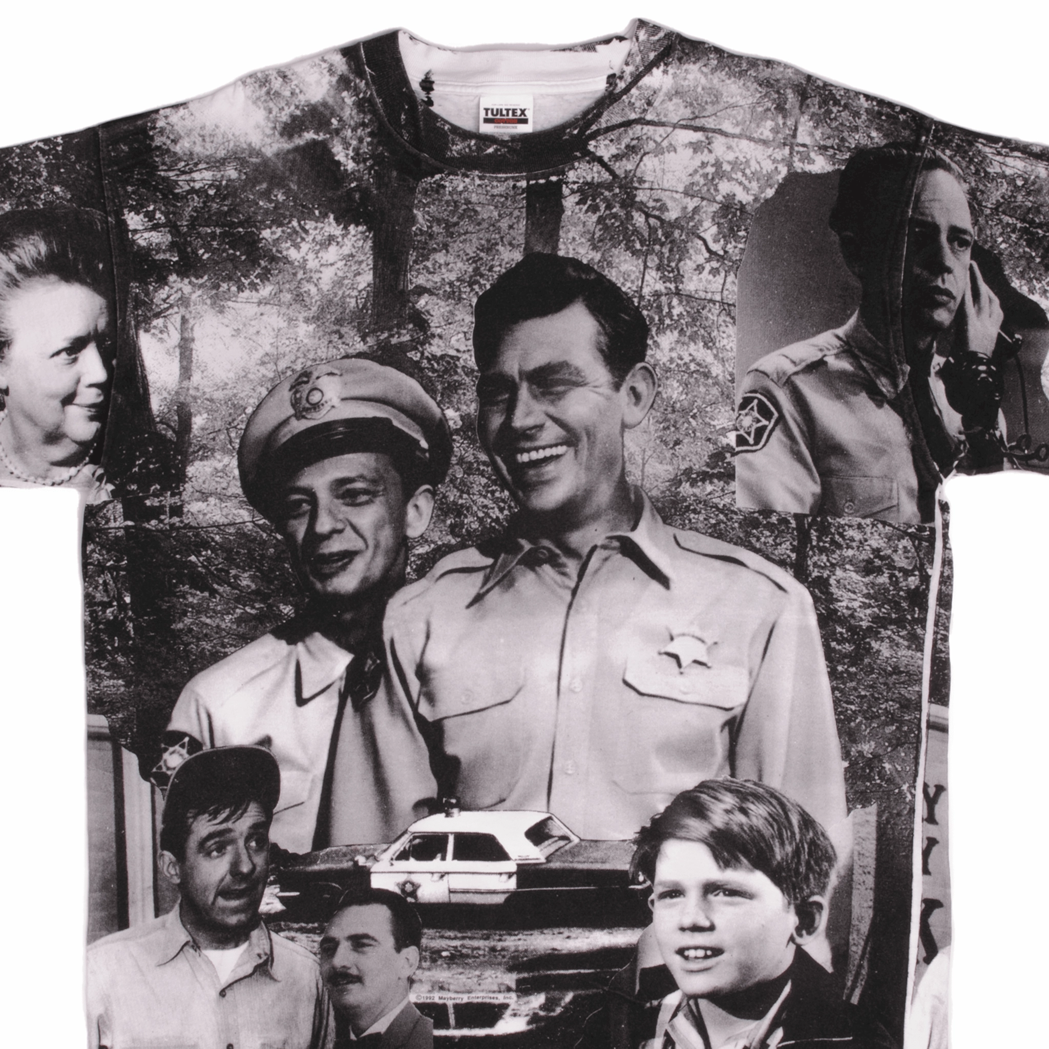 Urban Fashion Relaxed Armhole Cut VINTAGE ALL OVER PRINT THE ANDY GRIFFITH SHOW TEE SHIRT 1992 SIZE 2XL