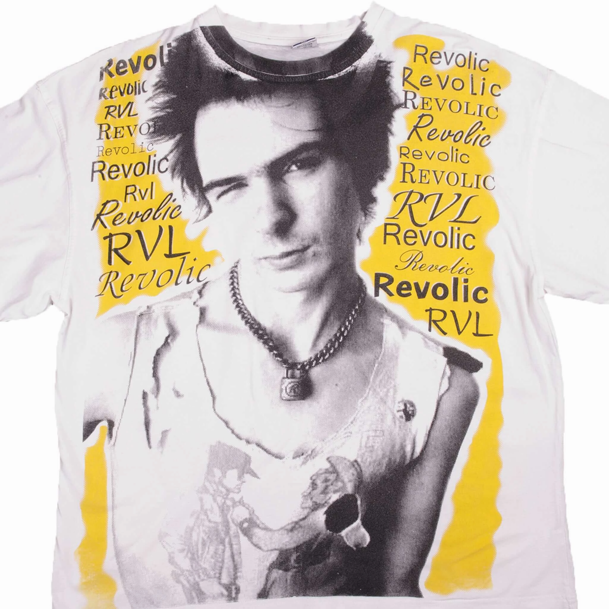 Chill Design VINTAGE ALLOVER PRINT SEX PISTOLS REVOLIC TEE SHIRT 90S SIZE XL BOOTLEG