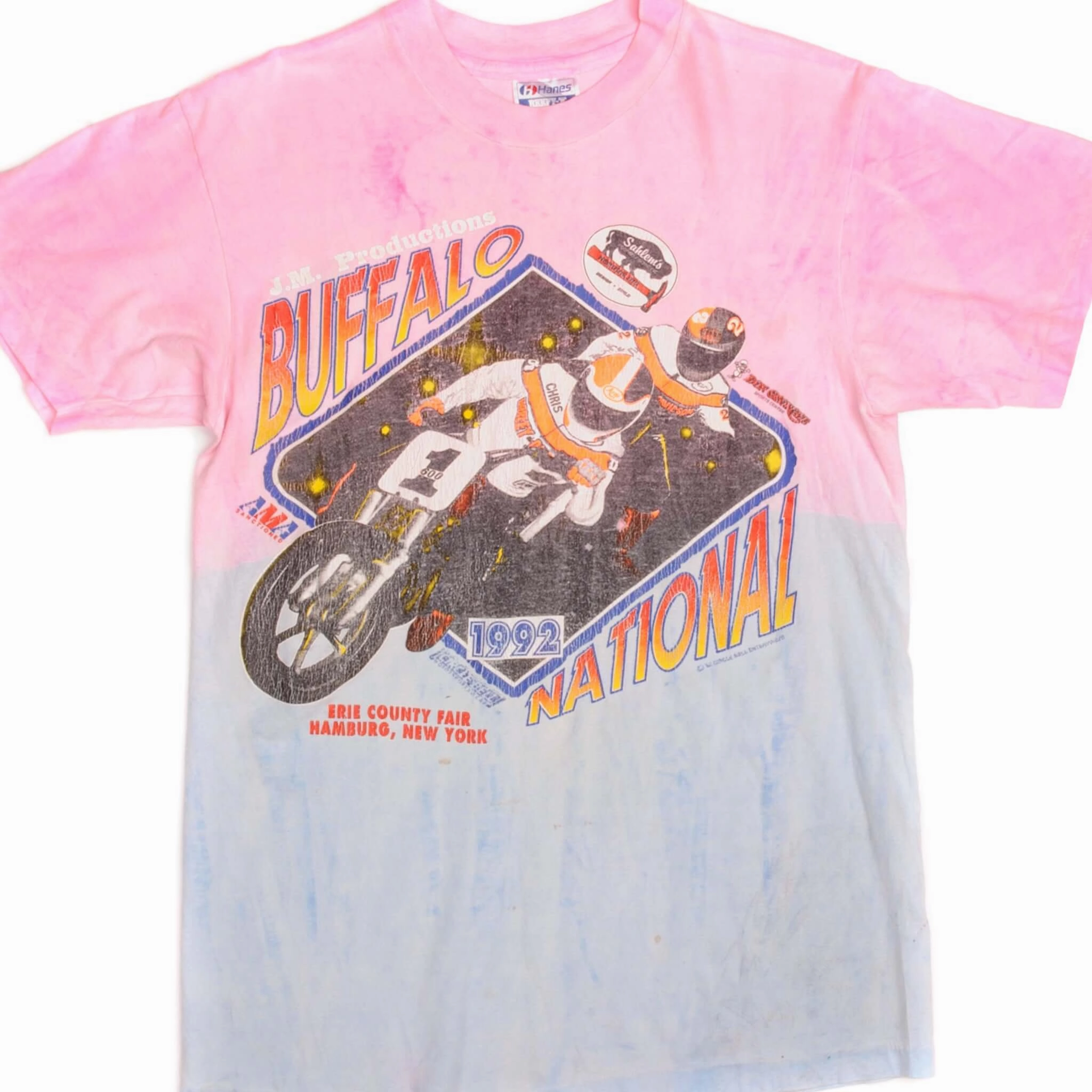 VINTAGE AMA BUFFALO NATIONAL MOTOCROSS TEE SHIRT 1992 SIZE SMALL Breathable Mesh Panels QuickDryTechnology