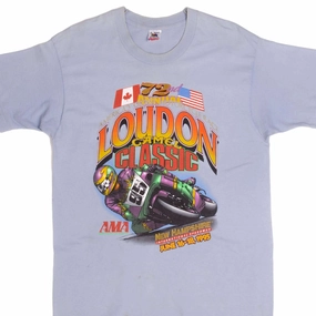 Casual layering piece VINTAGE AMA MOTORCYCLE ROAD RACING LOUDON CAMEL 1995 TEE SHIRT LARGE MADE USA