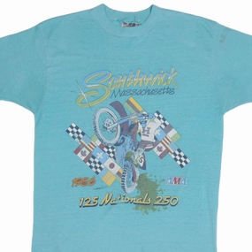Essential Casual Easy-to-Match VINTAGE AMA SOUTHWICK MA 125 NATIONALS 250 TEE SHIRT 1986 MEDIUM MADE USA