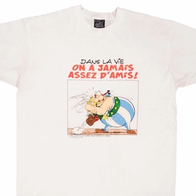 Beaded details VINTAGE ASTERIX & OBELIX ON A JAMAIS ASSEZ D'AMIS TEE SHIRT 1996 SIZE XL