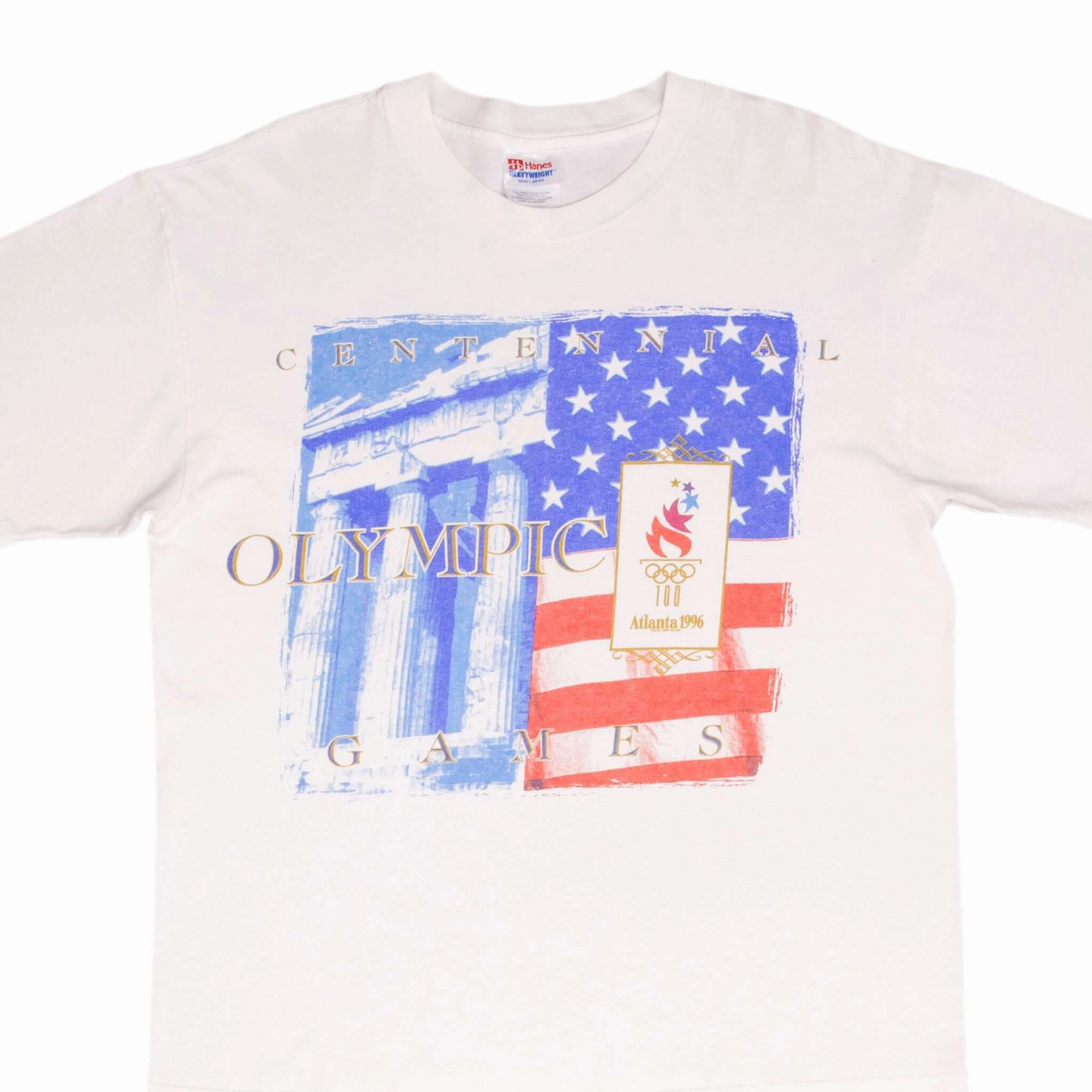 Casual Essentials Wear Autumn coziness VINTAGE ATLANTA CENTENNIAL OLYMPIC GAMES 1996 TEE SHIRT SIZE LARGE