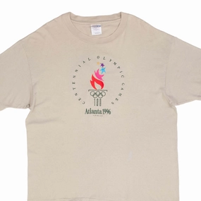 Chilly Day Comfort Chill Mode Fit VINTAGE ATLANTA OLYMPIC GAMES 1996 EMBROIDERED TEE SHIRT SIZE XL MADE IN USA